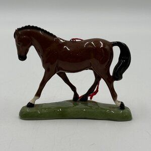 Hagen Renaker Loza Electrica Dressage Horse Ornament Ceramic Christmas READ